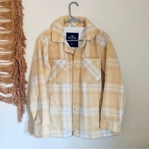 SALE! NWT Hollister Yellow Plaid Jacket Size Medium